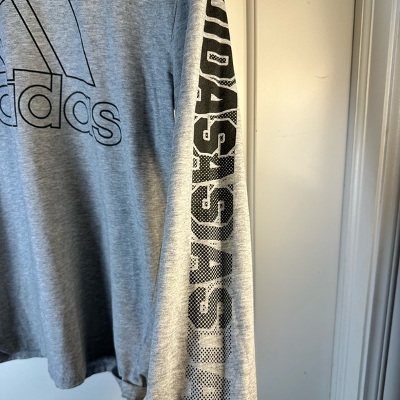 Adidas Kids Light Gray Logo Hoodie - Picture 5 of 8